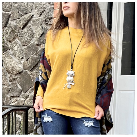 LAST ONE✨PARIS✨Gorgeous Mustard dolman sweater - Picture 10 of 11